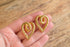 Chunky Heart Gold Twist Earrings