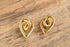 Chunky Heart Gold Twist Earrings