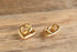 Chunky Heart Gold Twist Earrings