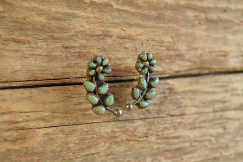 Flower Turquoise Stud Earrings