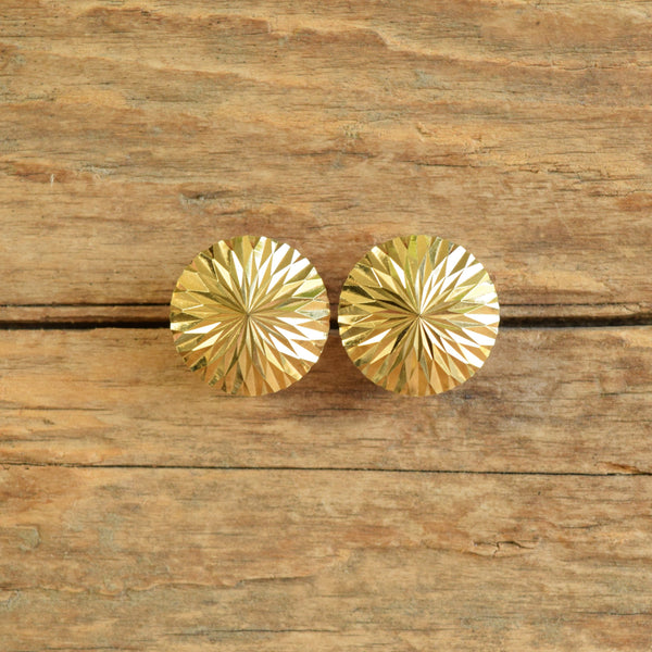 18k Yellow Gold Starburst Earrings