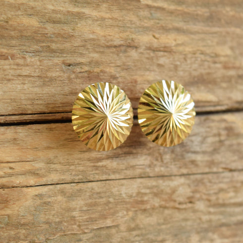 18k Yellow Gold Starburst Earrings