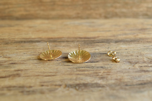 18k Yellow Gold Starburst Earrings