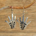 Hopi Hand Shaped Overlay Dangle Earrings