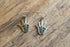 Hopi Hand Shaped Overlay Dangle Earrings