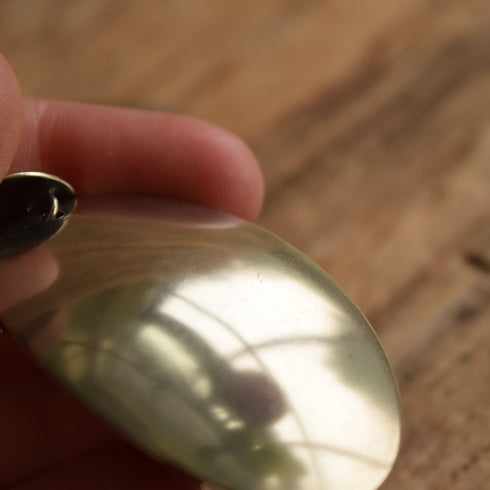 Large Oval Disc Sterling Drop Earrings