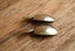 Large Oval Disc Sterling Drop Earrings