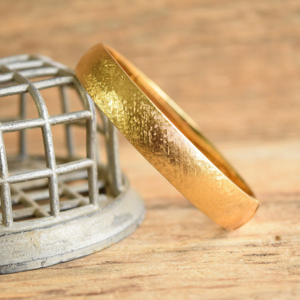 Monet Textured Hinged Bangle Bracelet