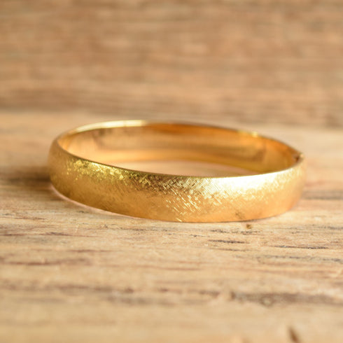 Monet Textured Hinged Bangle Bracelet