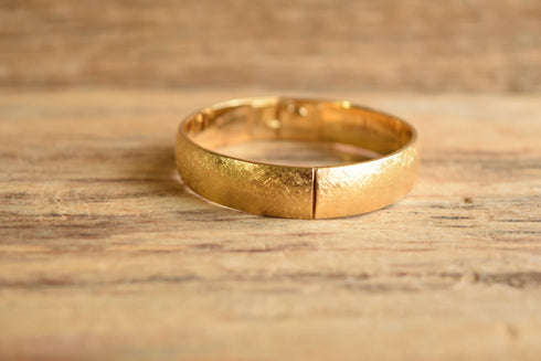 Monet Textured Hinged Bangle Bracelet