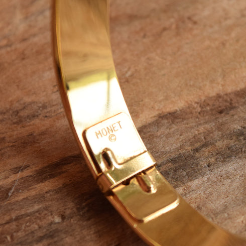 Monet Textured Hinged Bangle Bracelet