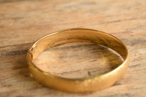 Monet Textured Hinged Bangle Bracelet