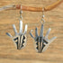 Dangle Earrings Hopi Hand shaped on wood background