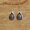 Purple Charoite Teardrop Navajo Dangle Earrings