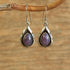 Purple Charoite Teardrop Navajo Dangle Earrings