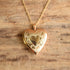 Vintage Heart Locket on wood background - PPC 14gf