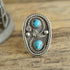Vintage Snake Ring turquoise stones size 10