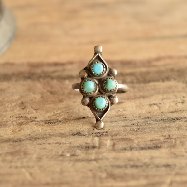 Snake eye turquoise ring