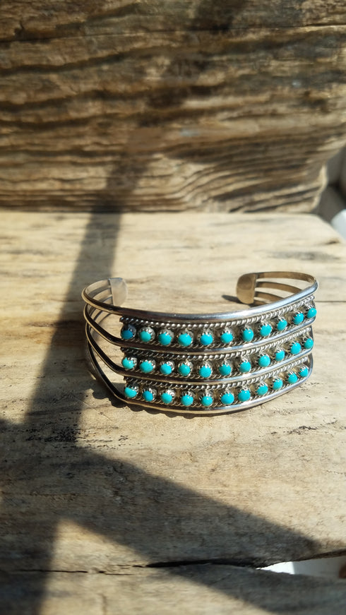Snake Eye Turquoise Cuff - Zuni