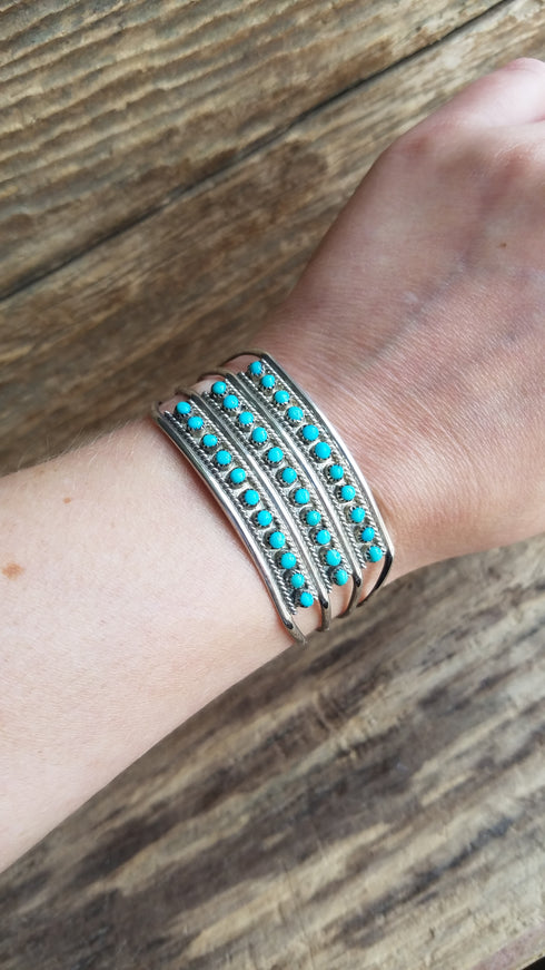 Snake Eye Turquoise Cuff - Zuni
