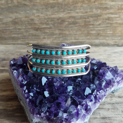 Zuni Snake Eye Turquoise Cuff