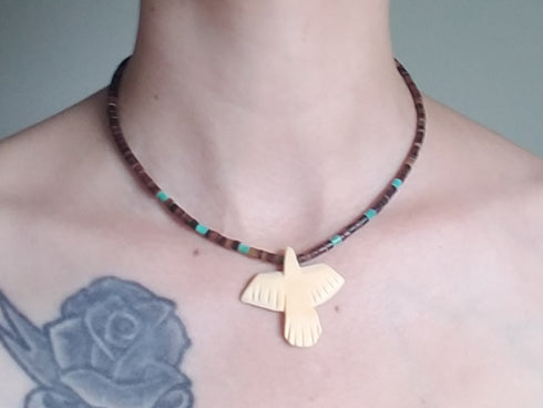 Heishi Bird Necklace