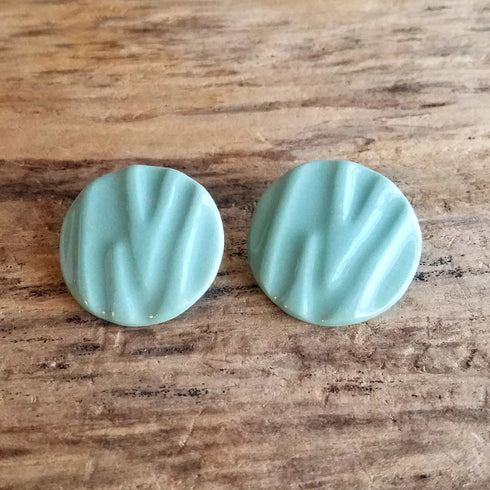 Large Round Aqua Earrings