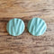 Large Round Aqua Earrings