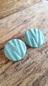 Large Round Aqua Earrings