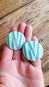 Large Round Aqua Earrings