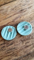Large Round Aqua Earrings