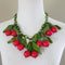 Double Cherry Plastic Vintage Necklace
