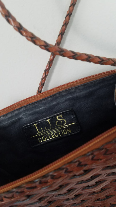 Woven Leather Crossbody