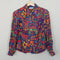 1980's silk shirt loud print