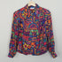 1980's silk shirt loud print