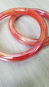 Pink Glass Bangles - Pair
