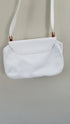 White Woven Leather Purse