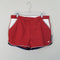 Rust red shorts with terry cotton details