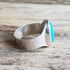 Turquoise Hammered Silver Ring - Size 9.75