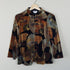 Velvet Hand Fan Print Asian Style Jacket
