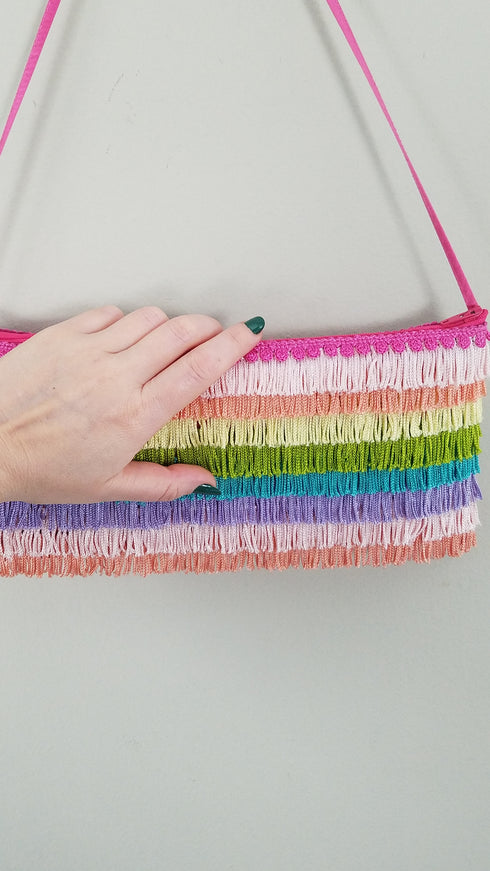 Rainbow Fringe Shoulder Bag