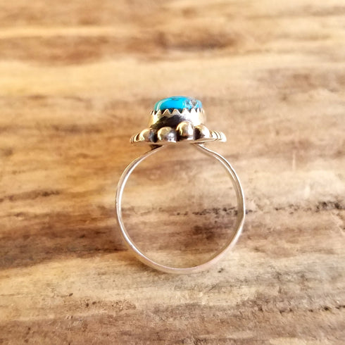 Navajo Turquoise Ring - Size 8.75