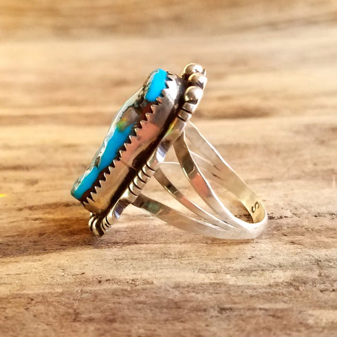 Navajo Turquoise Ring - Size 8.75