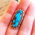 Navajo Turquoise Ring - Size 8.75