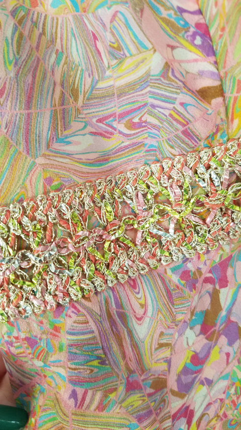 Psychedelic Marbled Nightgown Dress