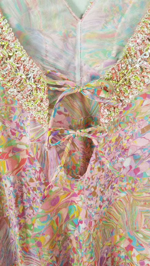 Psychedelic Marbled Nightgown Dress