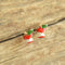 Apple core stud earrings