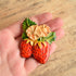 Double Strawberry Brooch - Western Germany