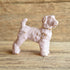 Pink and Gold Porcelain Dog Vintage