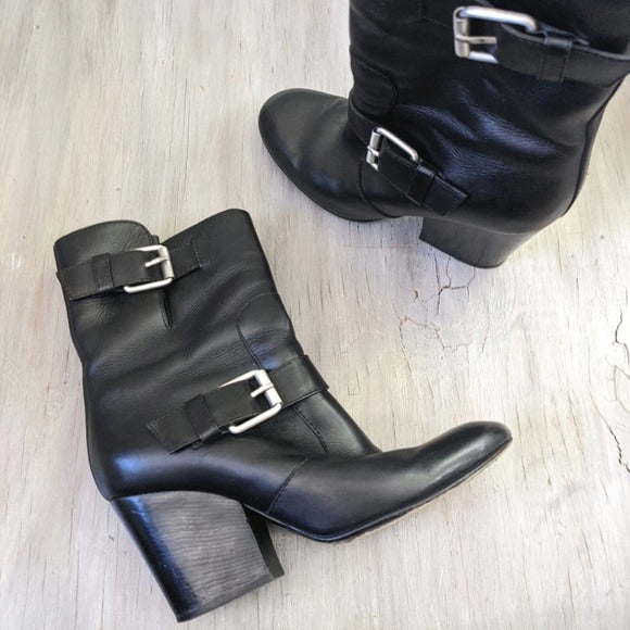 Giuseppe Zanotti black leather heeled boots - 37.5